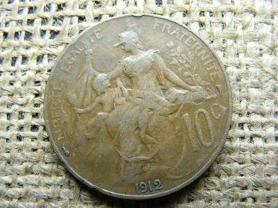 10 Centimes, 1912, Franciaország