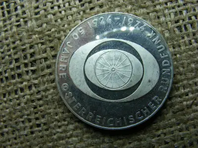 Ezüst 50 schilling érme, 1974, PP