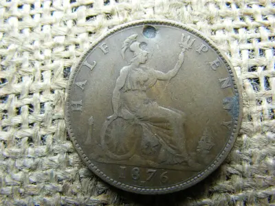 Fél Penny, 1876, Nagy-Britannia