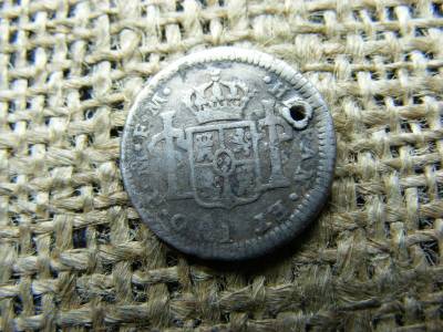 Ezüst 1/2 real, 1773, ritkább