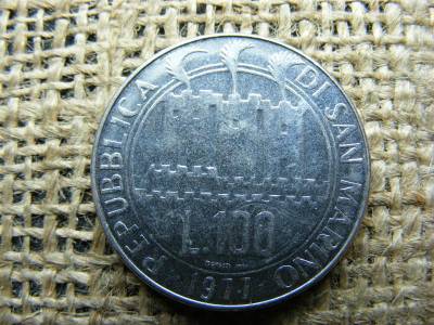 San Marino 100 lira, 1977