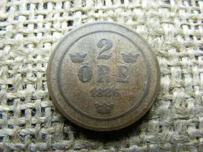 2 öre, 1886, Svédország