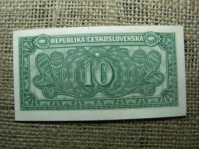 Csehszlovákia 10 korona, 1950, papírpénz