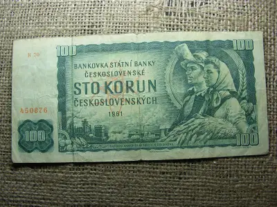 Csehszlovákia 100 korona, 1961, bankjegy