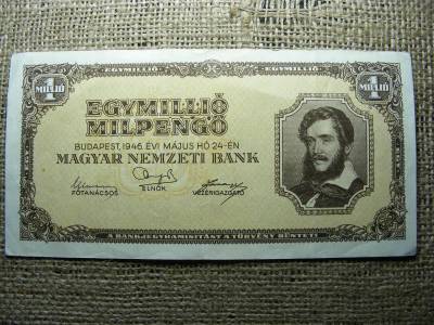 Egymillió Milpengő, 1946, Nyomdahibás, Festéktöbblet