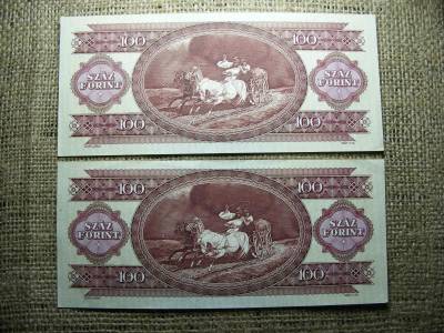 100 forintos bankjegy, 1989, sorszám közeli pár