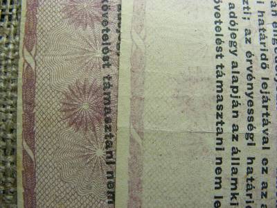 Százezer Adópengő, 1946, 2 db, színhiányos, hibás