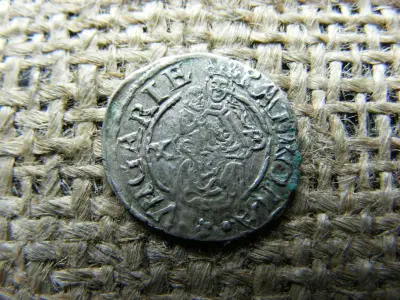 Miksa dénár, 1577, verdehibás