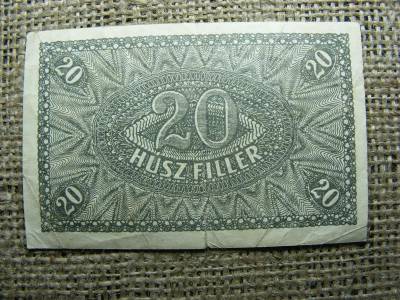 20 fillér bankjegy, 1920, 34-es sorozat