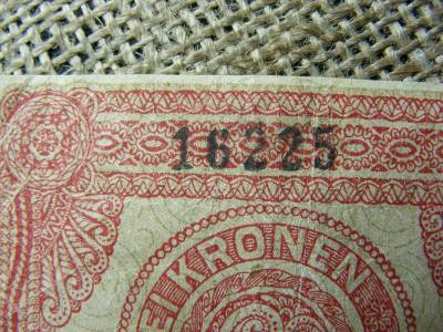 2 korona, 1920, hamis felülbélyegzés, sorszám