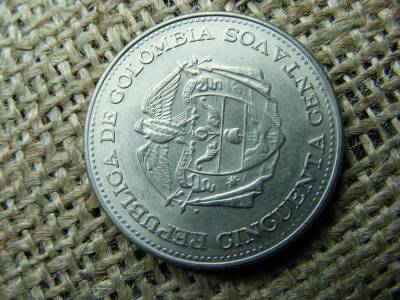 Kolumbia 50 centavos, 1959