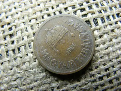 2 Fillér, 1926, Magyar Királyság