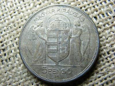 Horthy 5 pengő, 1930, korabeli hamis, szép állapot