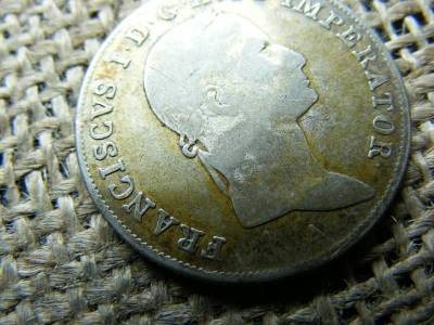 Ezüst 20 krajcár, 1831, Szalag a nyakon, ritka