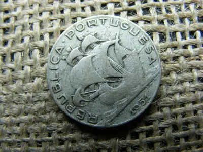 Portugál 2,50 escudo, 1951, ezüst