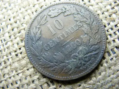 Luxemburg 10 centimes, 1860