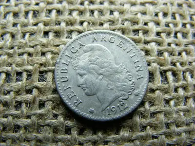 Argentína 5 centavos, 1912