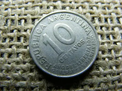 Argentína 10 centavos, 1950