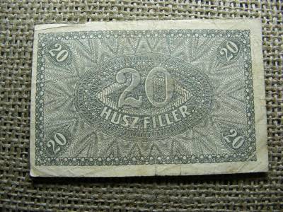 20 fillér, 1920, felülbélyegzett
