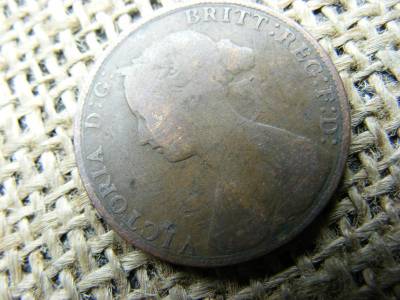 Fél penny érme, 1861, Nagy-Britannia
