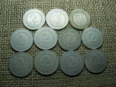 2 forintos érmék sorozat, 1950-1966, 1958 nélkül