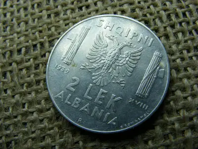 Albánia 2 lek, 1939, nem mágnesezhető