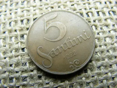 5 Santimi, 1922, Albánia