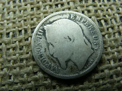 Francia 1 frank, 1867, ezüst