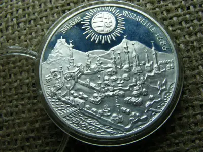 500 forintos próbaveret, 1986, Budavár, ezüst, PP