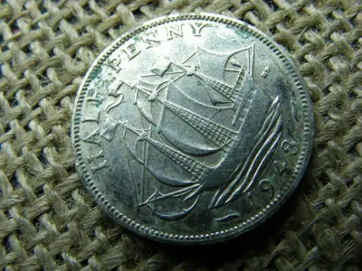 Ezüstözött fél penny, 1948