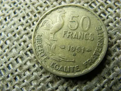 Francia 50 frank, 1951, B