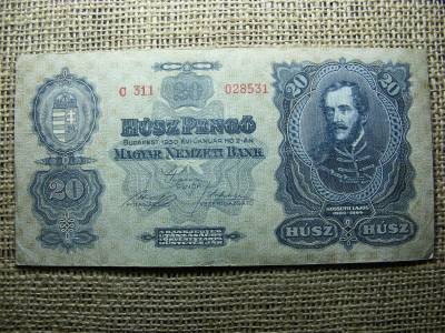 20 pengő, 1930, Magyarország