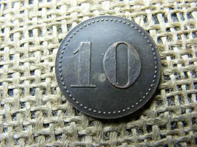 Régi zseton, 10 db, érem