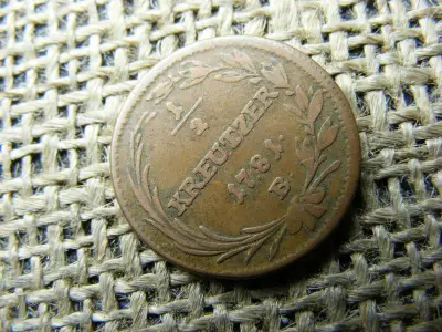1/2 Krajcár, 1781 B, Habsburg