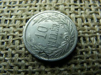 10 fillér, 1908, verdehibás, hengerelési hiba