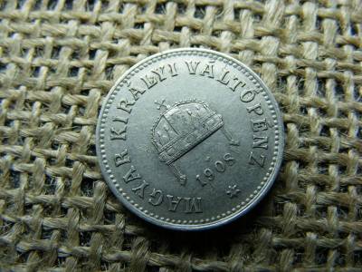 10 fillér, 1908, verdehibás, hengerelési hiba