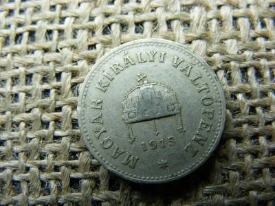 10 fillér, 1915, verdehibás, félrevert