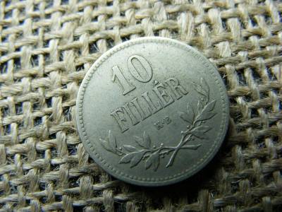 10 fillér, 1915, korona kori érme