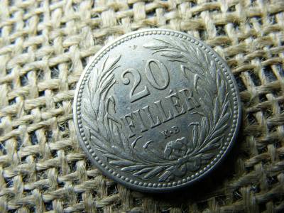 20 fillér, 1908, korona