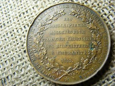 1833 FR Franciaország, Franklin és Montyon bronzérem
