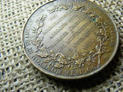 1833 FR Franciaország, Franklin és Montyon bronzérem
