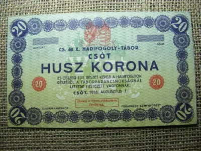Csót 20 korona bankjegy, 1916, Adamo HHC-1.6
