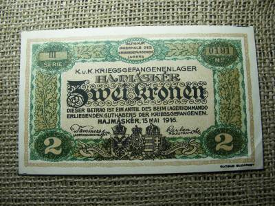 Hajmáskér 2 korona bankjegy, 1916, Adamo HHH-2.5
