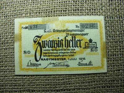 Nagymegyer 20 fillér, 1916, Adamo HHN-1.2.1