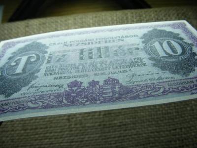 Nezsider 10 fillér papírpénz, 1916, Adamo HHE-1.1.4