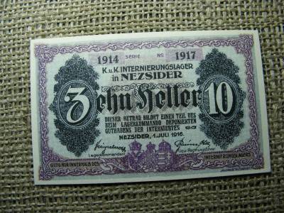 Nezsider 10 fillér papírpénz, 1916, Adamo HHE-1.1.4