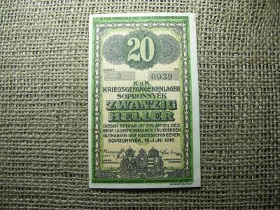 Sopronnyék 20 fillér, 1916, Adamo HHP-1.3