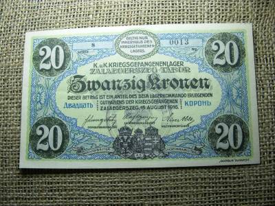 Zalaegerszeg 20 korona 1916  , Adamo HHZ-1.8.2.v