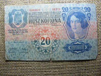 20 koronás bankjegy, 1913