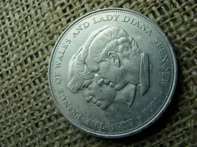 25 pence érme, 1981, Diana hercegné